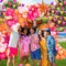 Pink and Orange Balloon Arch Kit with Hot Pink, Orange & Metallic Gold Balloons Garland for Birthday, Baby Shower, Wedding, Tropical Summer Party Decorations